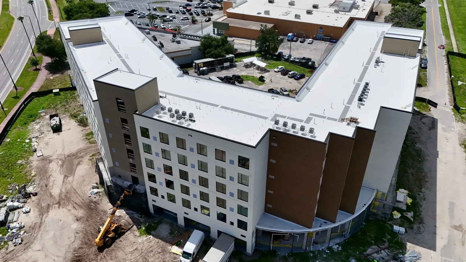 Office roof detail reconstruction