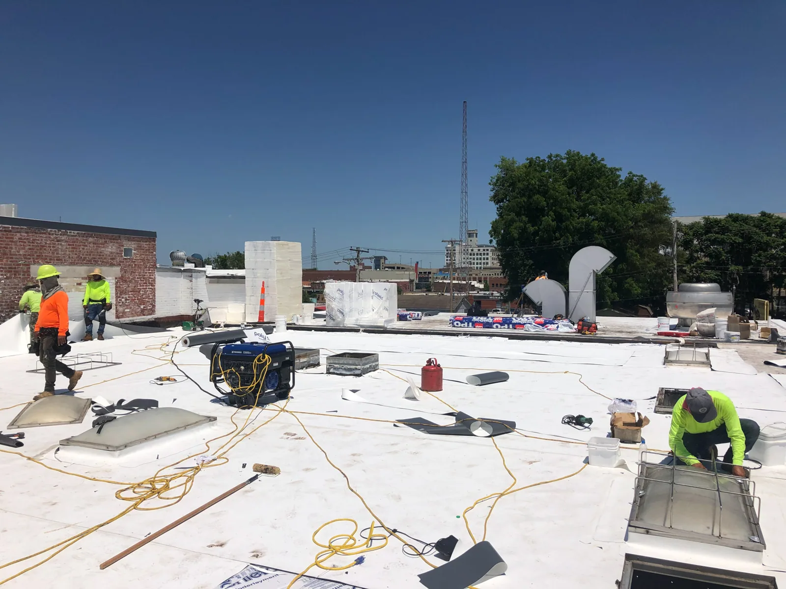 full-section replacement beside protective restoration